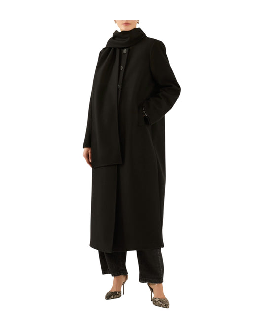 Cappotto in lana Nero W40S0337 NERO SOUVENIR 