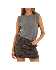 Gilet con spalline Grigio