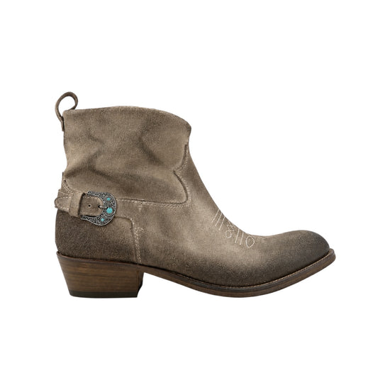 Texano in pelle scamosciata Pietra AUSTIN SUEDE PIETRA TAJI 
