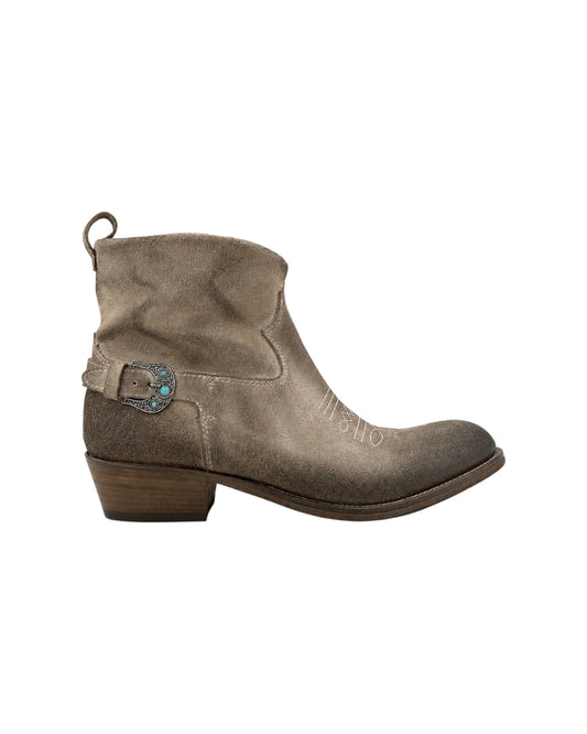 Texano in pelle scamosciata Pietra AUSTIN SUEDE PIETRA TAJI 
