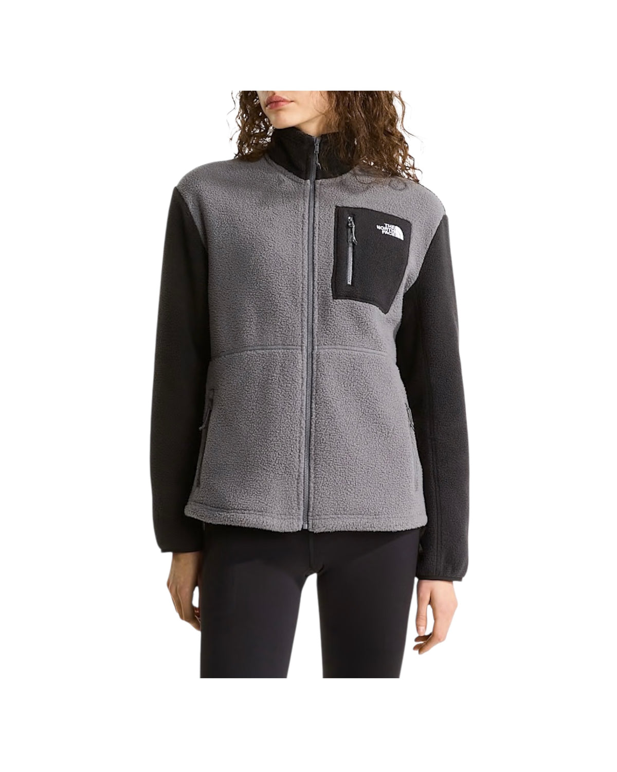 Giacca in Pile full zip Smoked pearl YUMORI FULL ZIP SMOKED PEARL BLACK THE NORTH FACE 