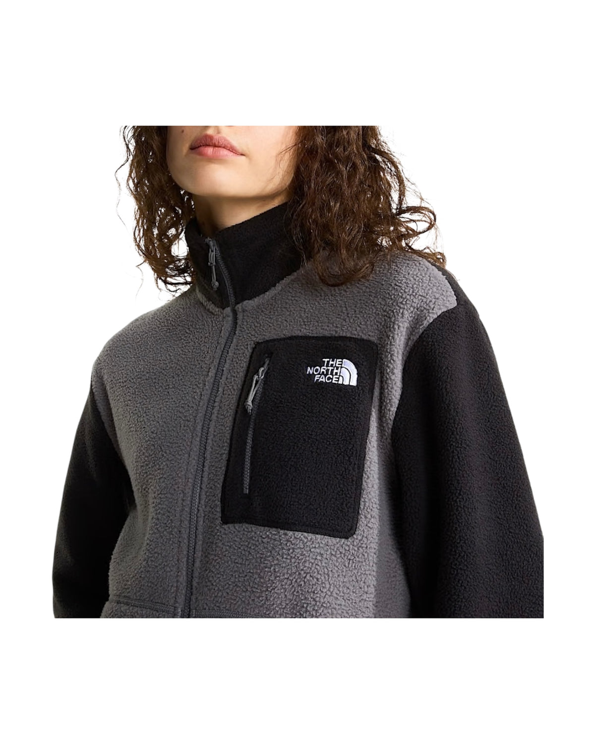Giacca in Pile full zip Smoked pearl YUMORI FULL ZIP SMOKED PEARL BLACK THE NORTH FACE 