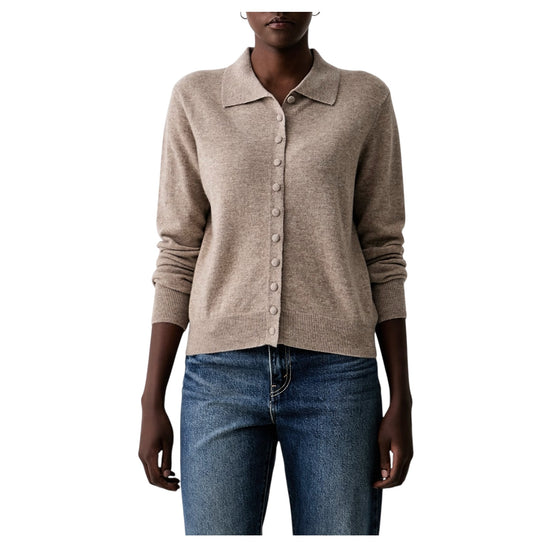 Cardigan in lana Beige Melange 7AC7074 BEIGE MELANGE VICOLO 