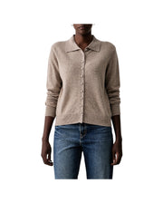 Cardigan in lana Beige Melange