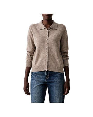 Cardigan in lana Beige Melange 7AC7074 BEIGE MELANGE VICOLO 