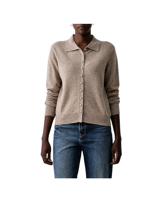 Cardigan in lana Beige Melange 7AC7074 BEIGE MELANGE VICOLO 