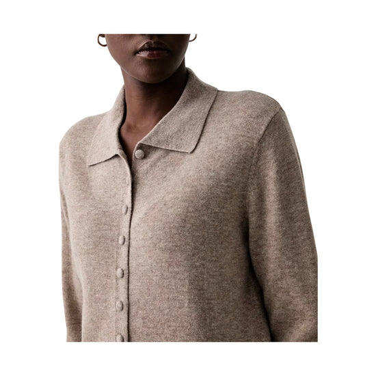 Cardigan in lana Beige Melange 7AC7074 BEIGE MELANGE VICOLO 