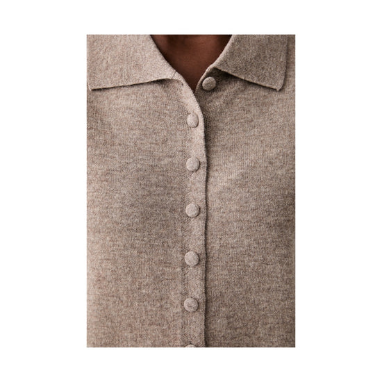 Cardigan in lana Beige Melange 7AC7074 BEIGE MELANGE VICOLO 
