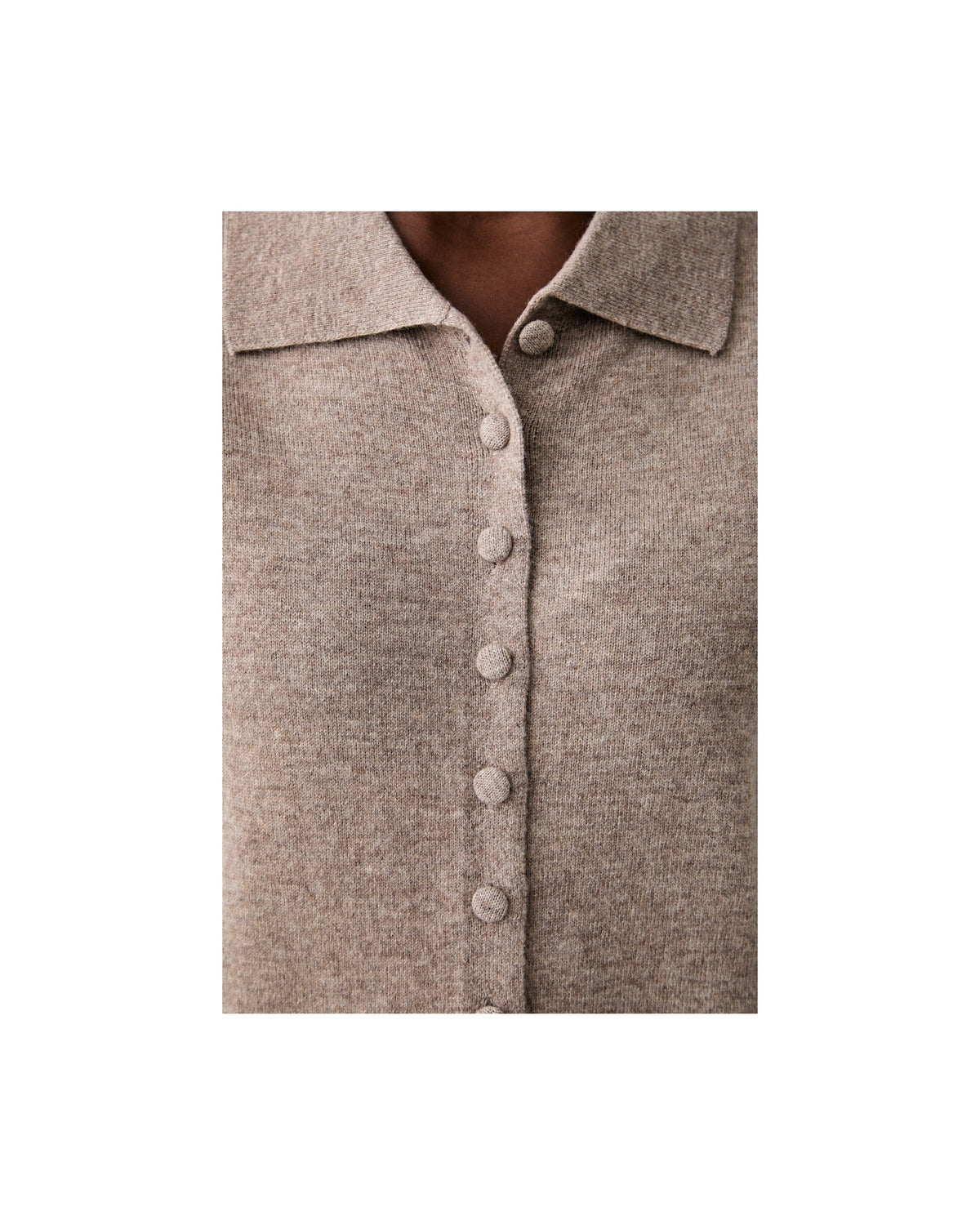 Cardigan in lana Beige Melange 7AC7074 BEIGE MELANGE VICOLO 