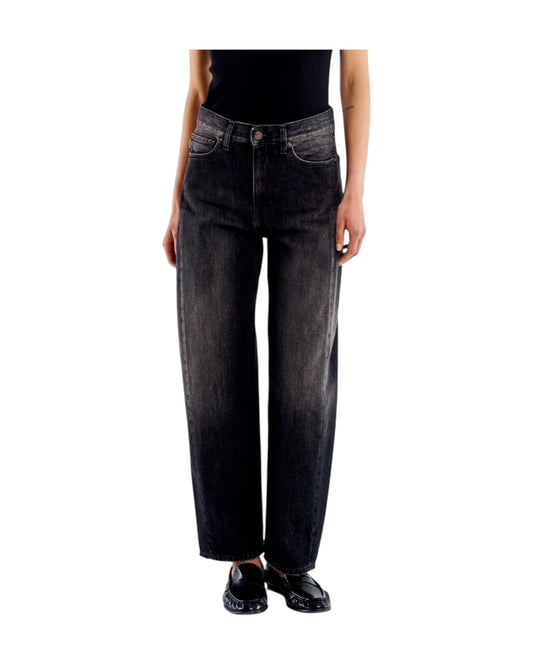 Jeans Chiara Barrel Nero dirty DAC5004 NERO DIRTY VICOLO 