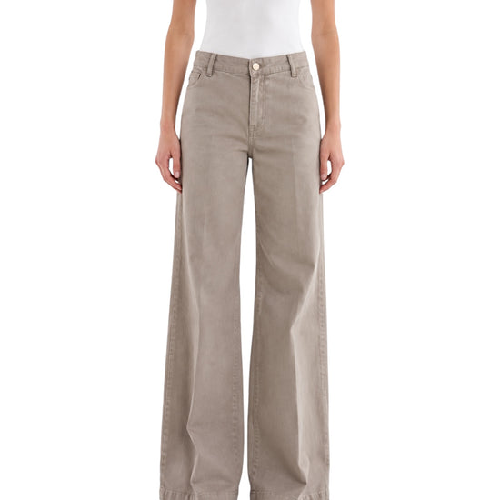 Jeasn Elena Wide leg Taupe DAC5121 TAUPE VICOLO 
