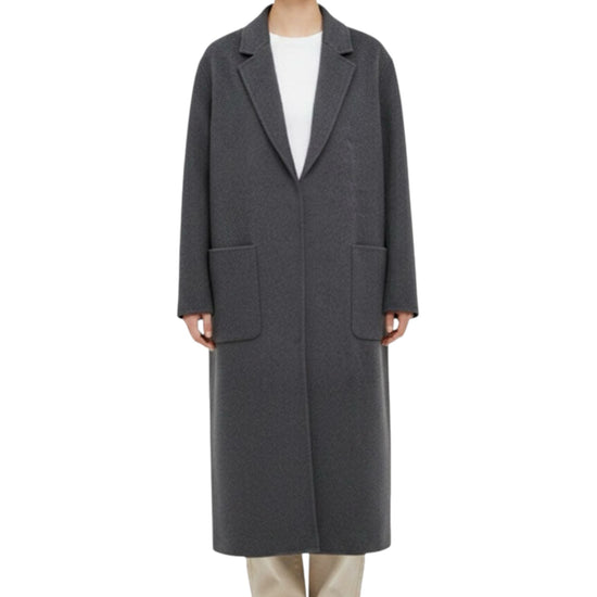 Cappotto lungo in misto lana Grigio melange TAC0002 GRIGIO MEDIO MELANGE VICOLO 