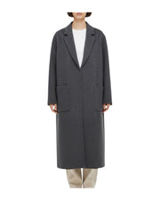 Cappotto lungo in misto lana Grigio melange