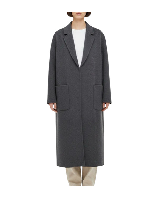 Cappotto lungo in misto lana Grigio melange TAC0002 GRIGIO MEDIO MELANGE VICOLO 