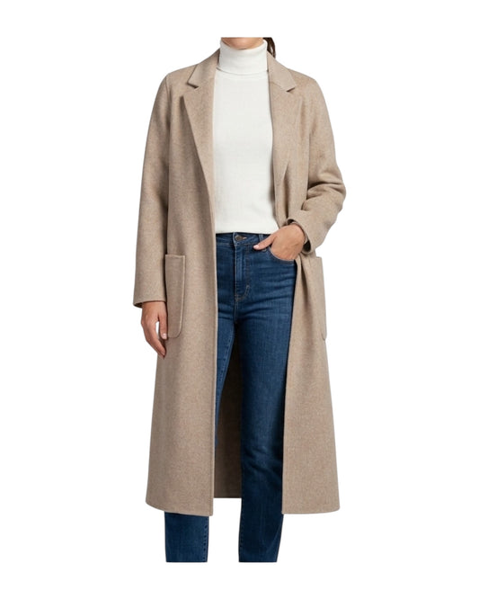 Cappotto lungo in misto lana Tortora melange TAC0002 TORTORA MELANGE VICOLO 