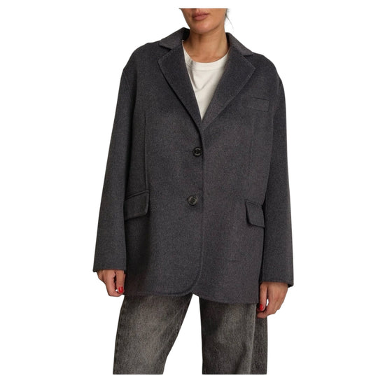 Giacca Over spalle scese Grigio melange TAC0005 GRIGIO MEDIO MELANGE VICOLO 