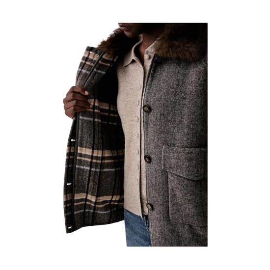 Giacca con pelliccia Marrone Burro TAC0059 MARRONE BURRO VICOLO 