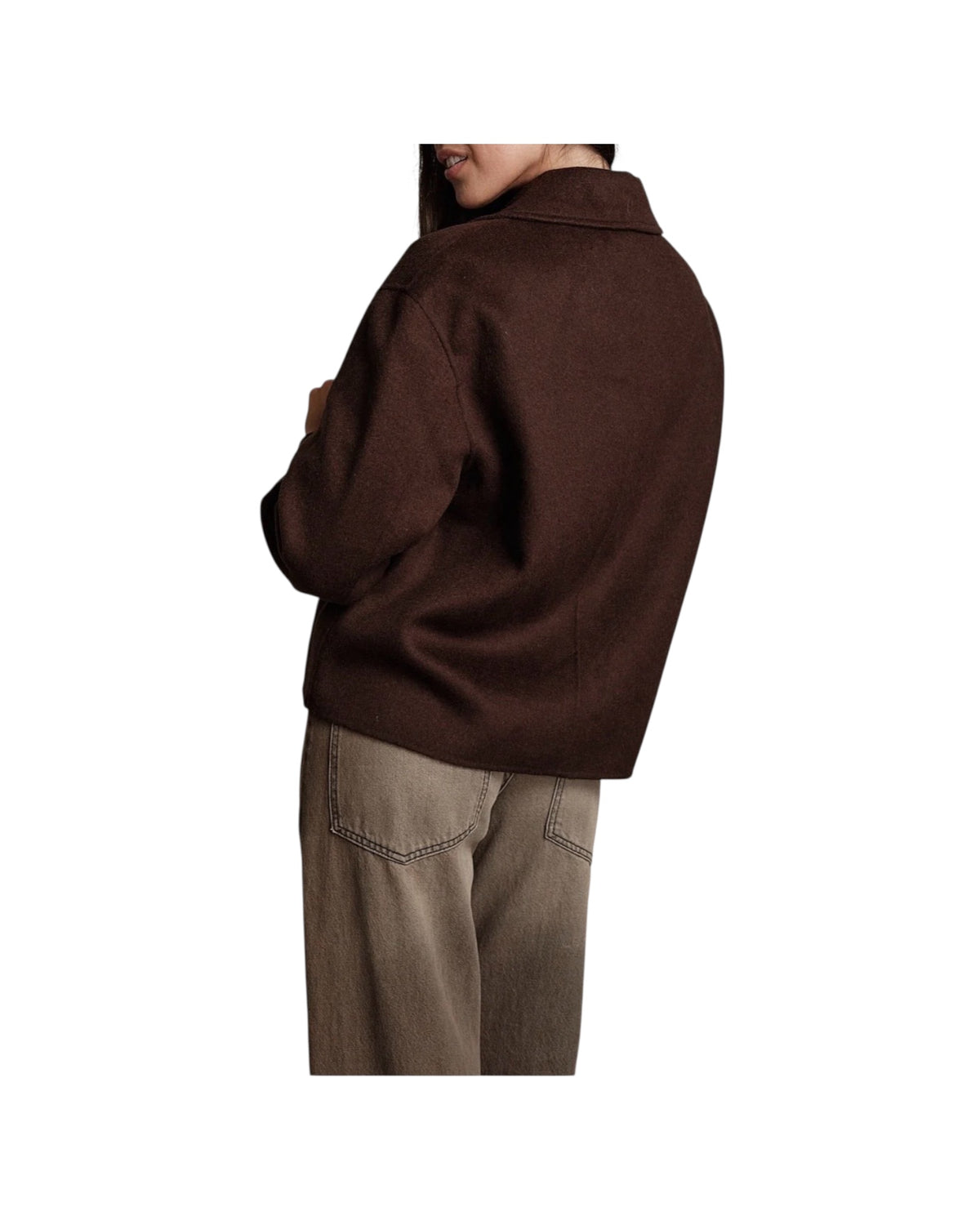 Cappotto corto con fiumino Fondente TAC0061 FONDENTE VICOLO 