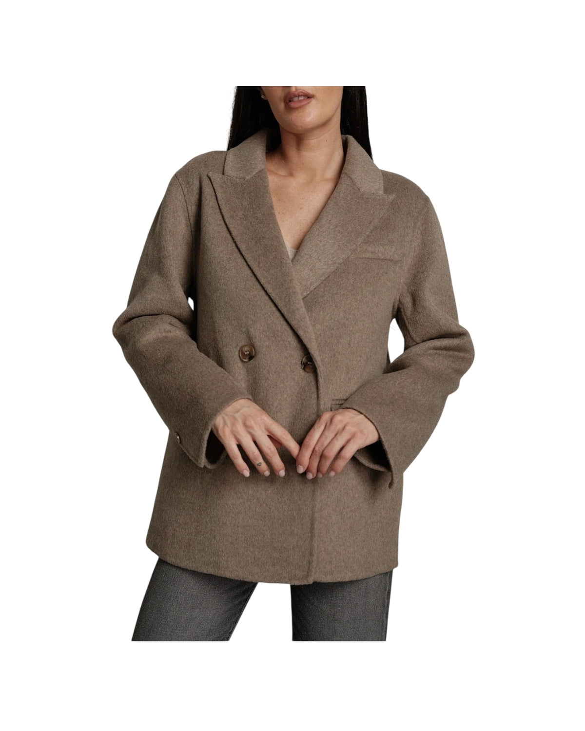 Cappotto corto misto lana Cacha' Melange TAC0083 CACHA MELANGE VICOLO 