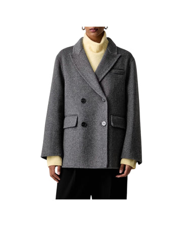 Cappotto corto misto lana Grigio Melange TAC0083 GRIGIO MEDIO MELANGE VICOLO 