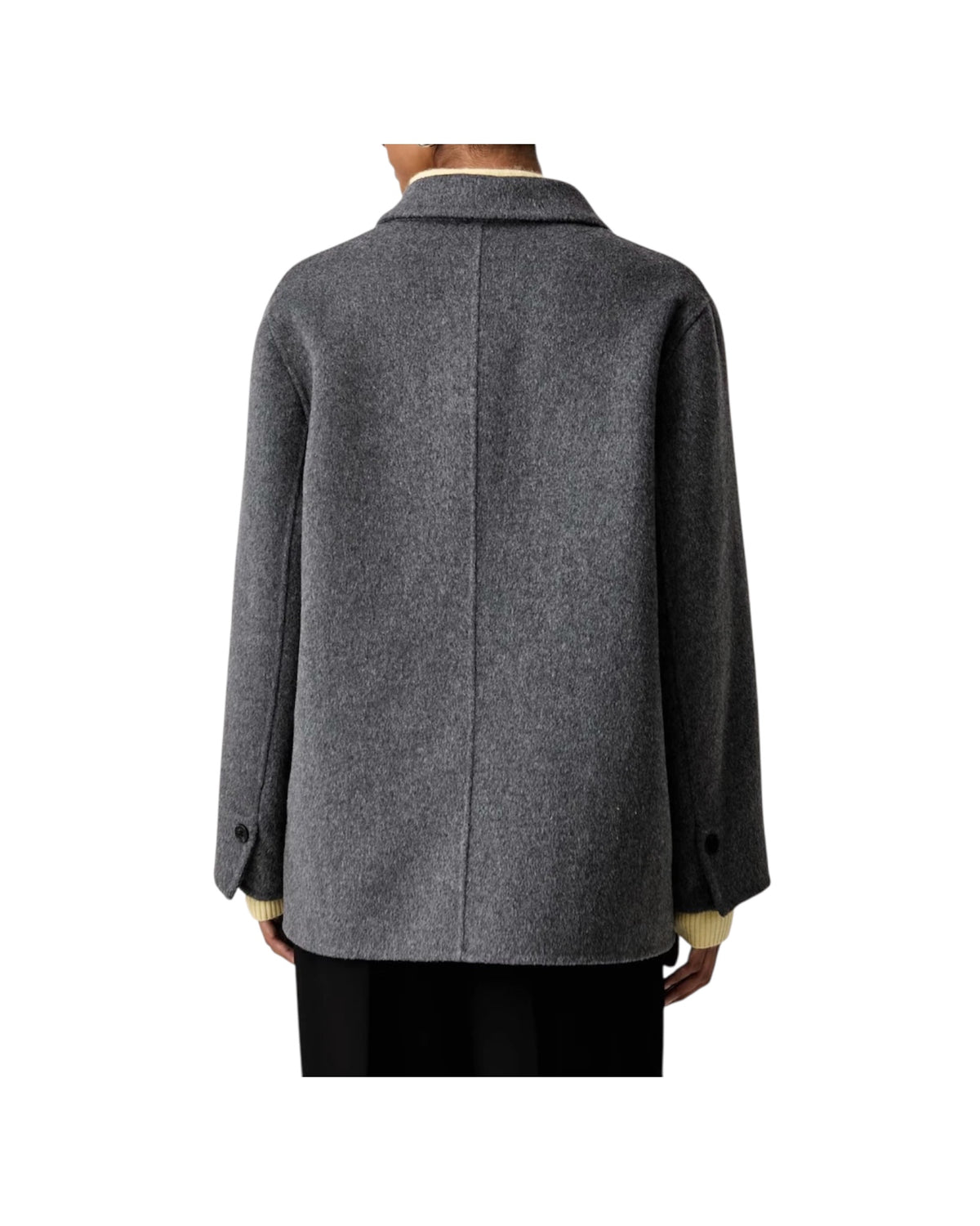 Cappotto corto misto lana Grigio Melange TAC0083 GRIGIO MEDIO MELANGE VICOLO 