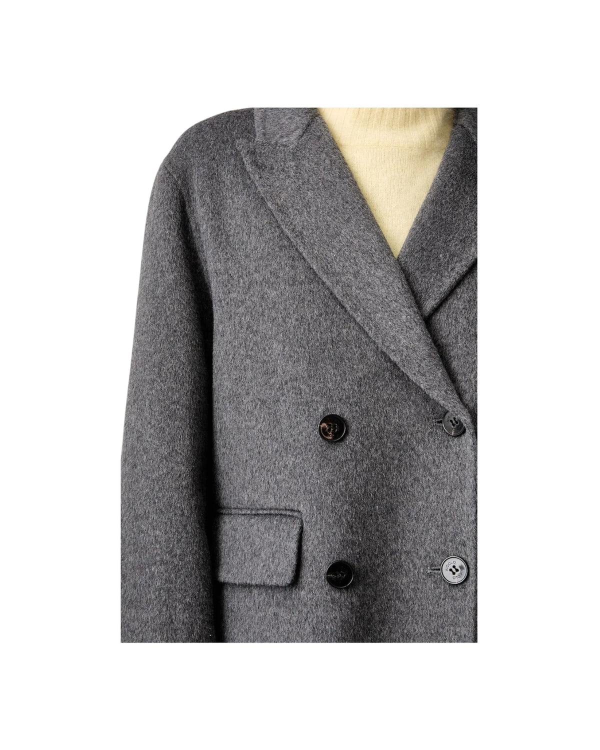 Cappotto corto misto lana Grigio Melange TAC0083 GRIGIO MEDIO MELANGE VICOLO 