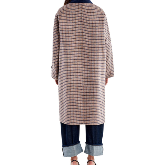 Cappotto lungo a quadri Fondente TAC0173 FONDENTE VICOLO 