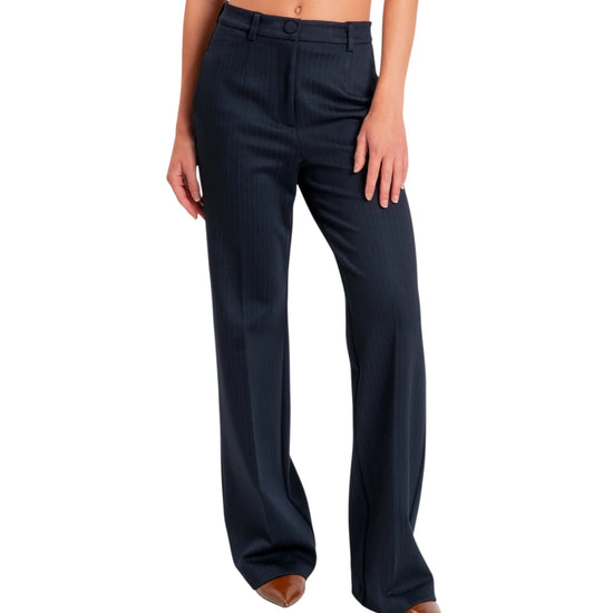 Pantalone Gessato Punto Milano Blu TAC0210 BLU VICOLO 