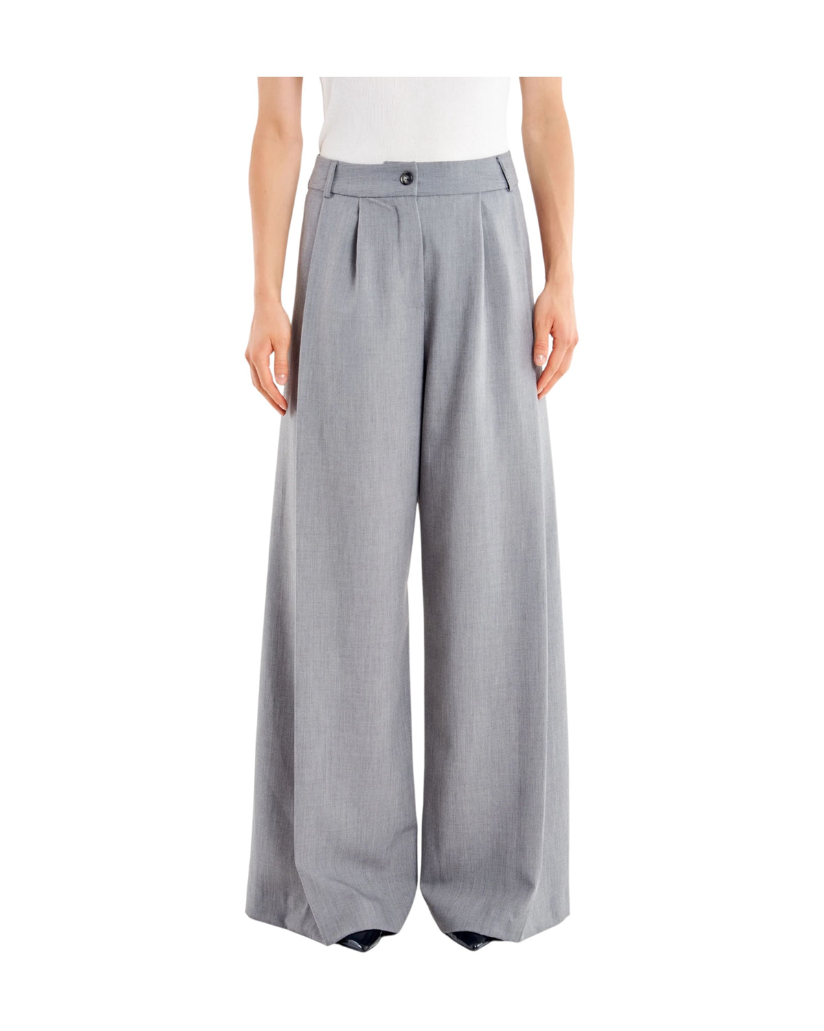 Pantalone Palazzo Grigio Melange TAC0438 GRIGIO MEDIO MELANGE VICOLO 