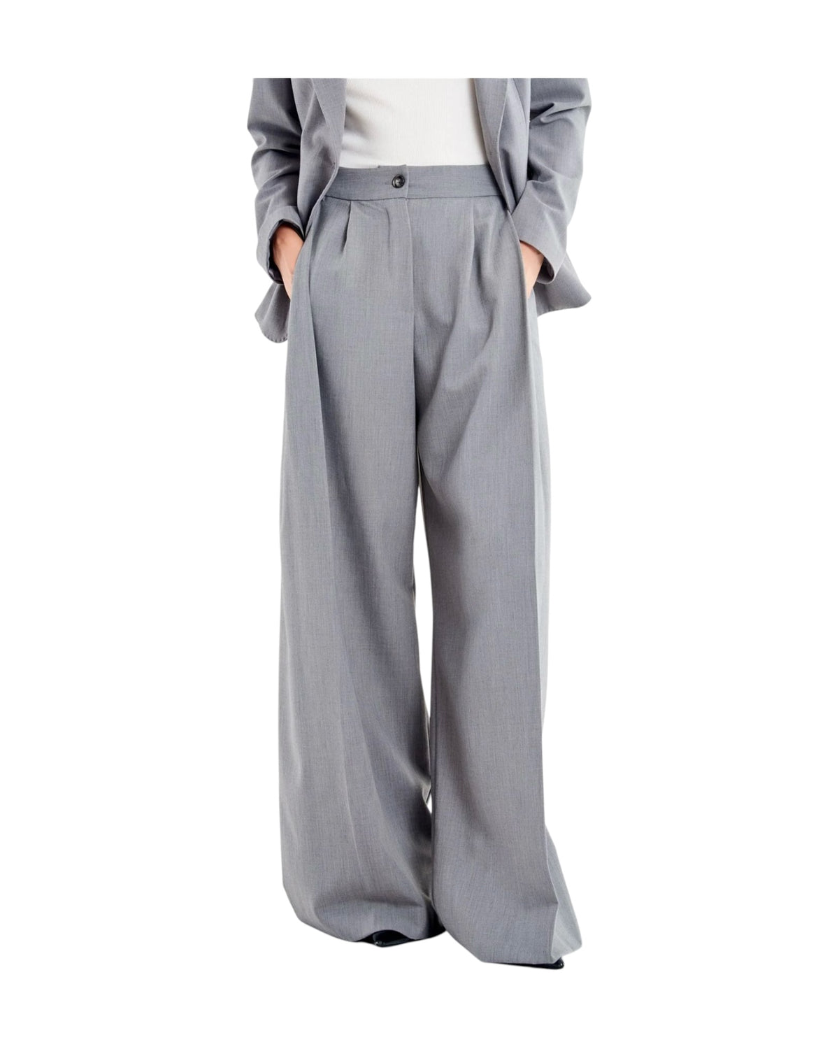 Pantalone Palazzo Grigio Melange TAC0438 GRIGIO MEDIO MELANGE VICOLO 