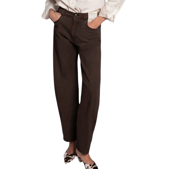 Pantalone Balloon Marrone 26WSD04 190 81 WHITESAND 