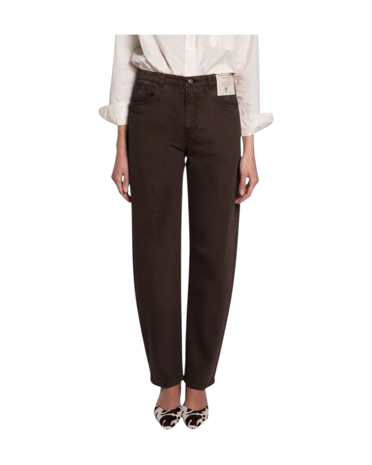 Pantalone Balloon Marrone 26WSD04 190 81 WHITESAND 