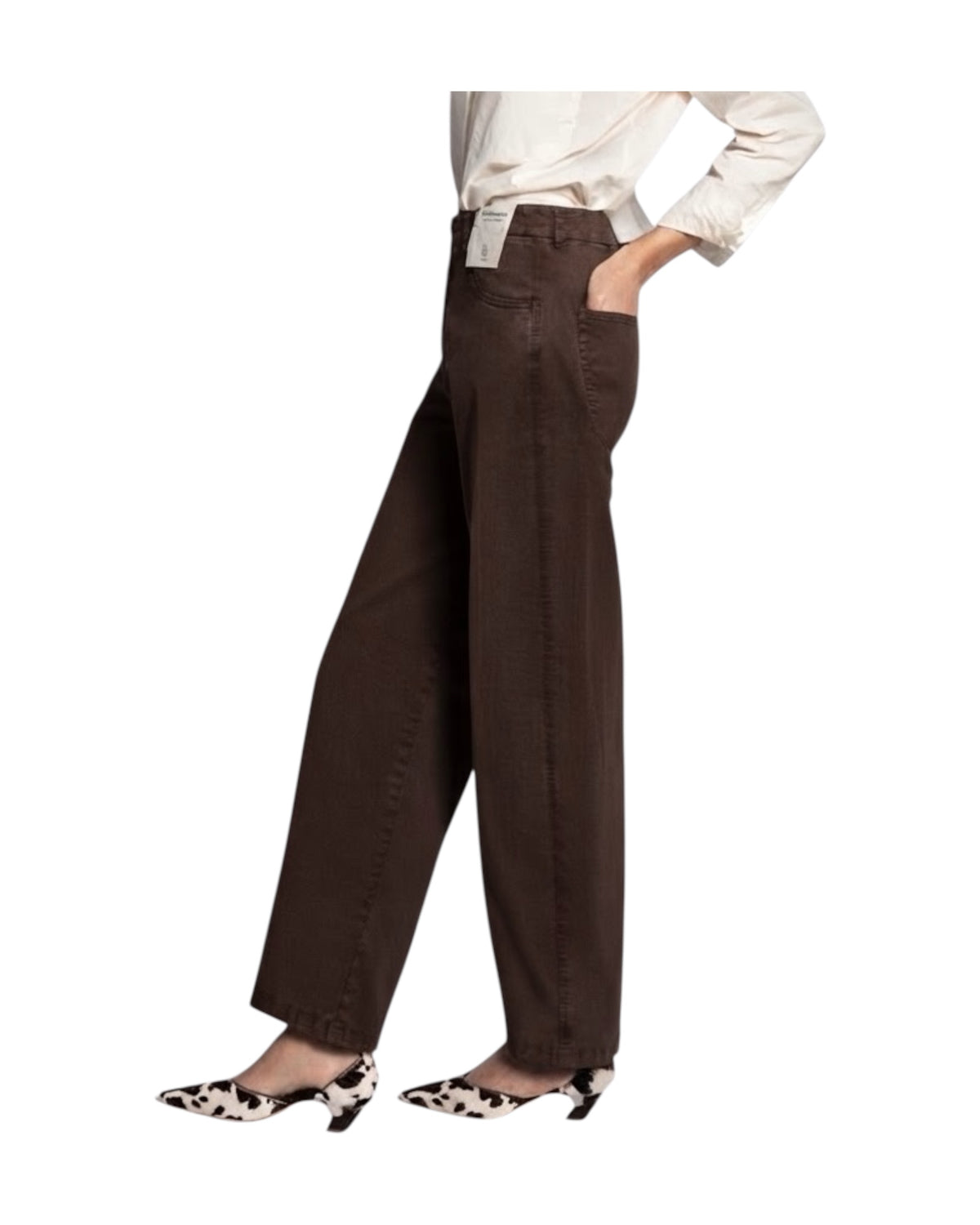 Pantalone Balloon Marrone 26WSD04 190 81 WHITESAND 