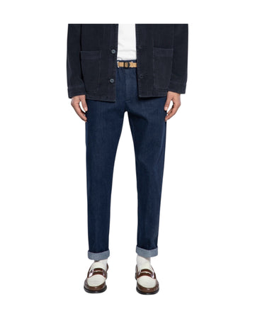 Pantalone in cotone Denim 26WSU66 341 037 WHITESAND 