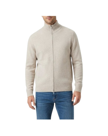 Maglione full zip in lana Crema 0126 101 WOOL&CO 