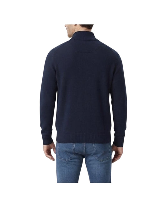 Maglione full zip in lana Blu 0126 23 WOOL&CO 