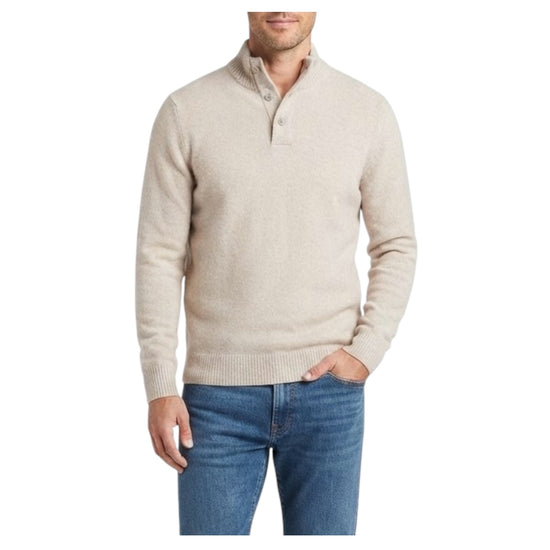 Maglione collo alto con bottoni Crema 0140 101 WOOL&CO 