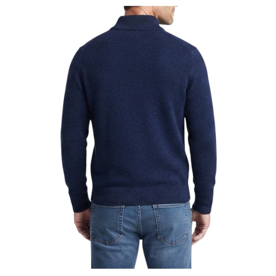 Maglione collo alto con bottoni Blu 0140 23 WOOL&CO 