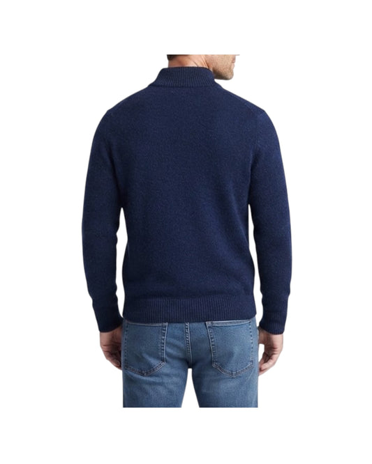 Maglione collo alto con bottoni Blu 0140 23 WOOL&CO 