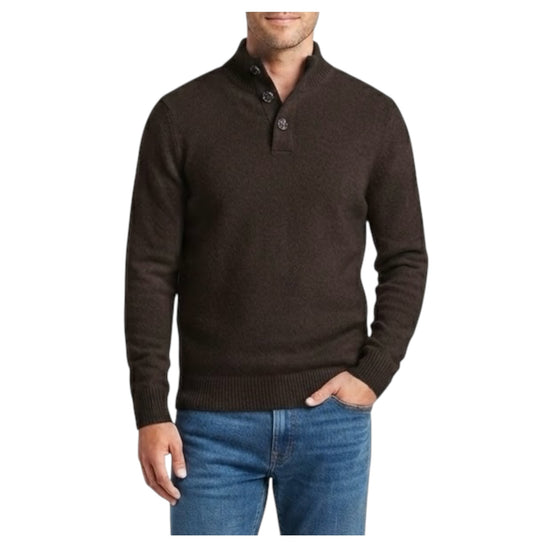Maglione collo alto con bottoni Moro 0140 33 WOOL&CO 