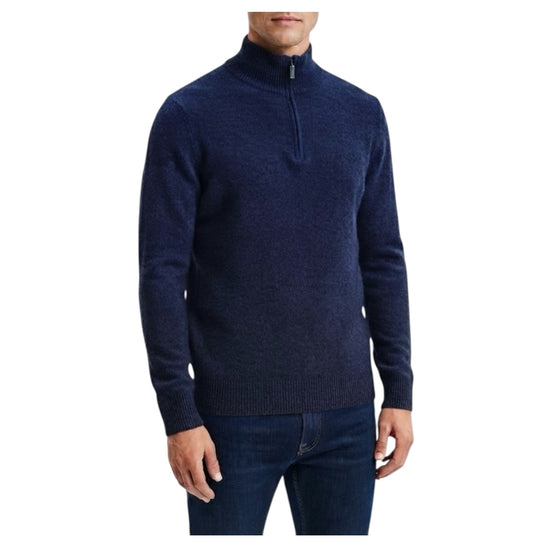Lupetto in lana con zip Blu 0141 23 WOOL&CO 