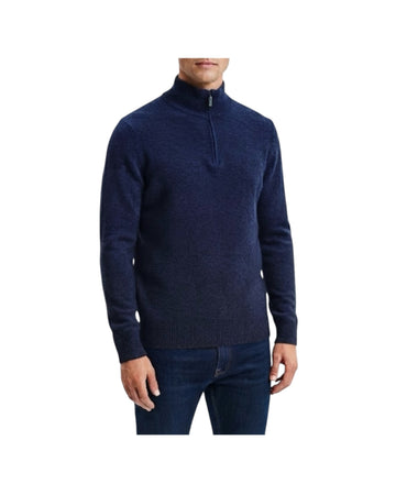 Lupetto in lana con zip Blu 0141 23 WOOL&CO 