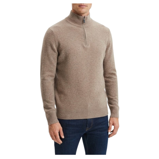 Lupetto in lana con zip Corteccia 0141 36 WOOL&CO 