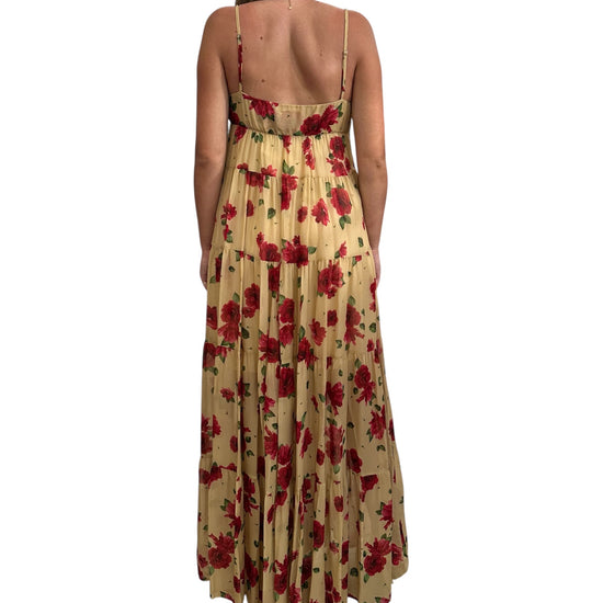 Abito lungo a balze Beige floreale 185209 02092 Aniye by 
