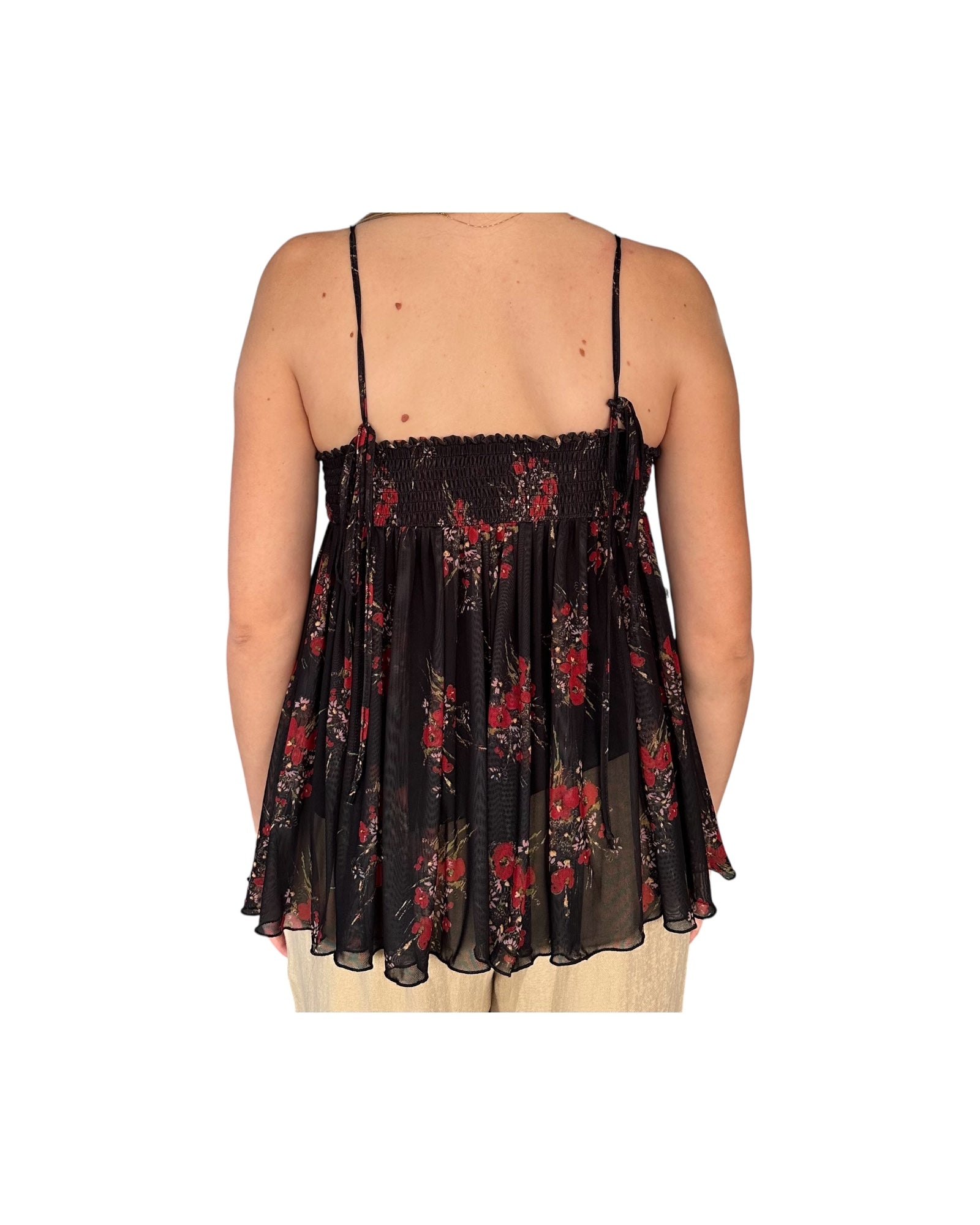 Top con fantasia floreale Nero 185319 02086 Aniye by 