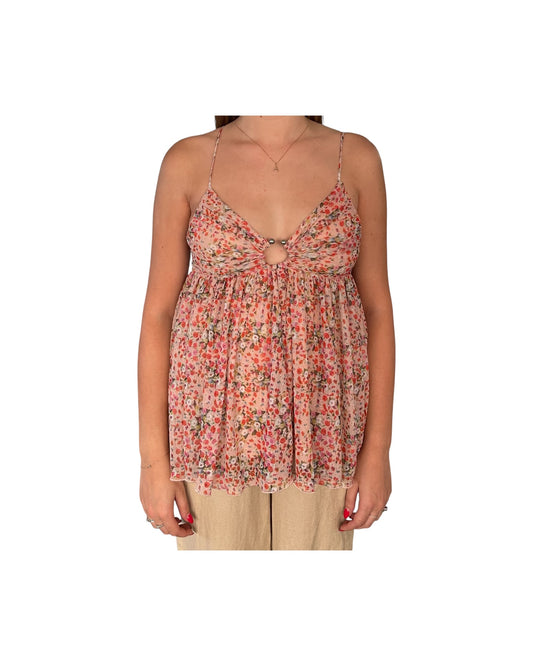 Top con fantasia floreale Pink 185319 02091 Aniye by 