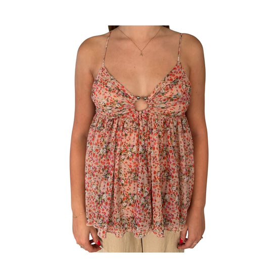 Top con fantasia floreale Pink 185319 02091 Aniye by 