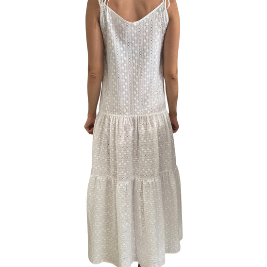 Vestito Pizzo san gallo Bianco D726 MARTINA 1 MISS BASTONCINO 
