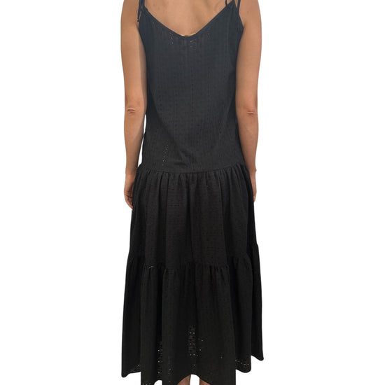 Vestito Pizzo san gallo Nero D726 MARTINA 2 MISS BASTONCINO 