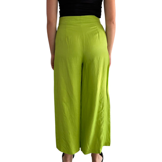 Pantalone a palazzo Lime PANTALONE LINO/VISCOSA LIME SUSAN DI 